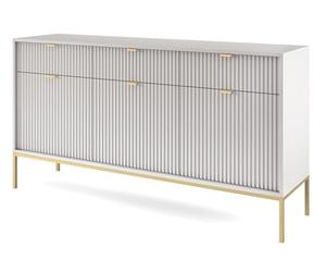 Selsey Commode, Engineered Wood, Gris, 154 cm Longueur