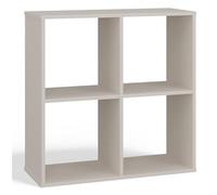 Selsey Étagère Murale Malax - 4 Casiers - 75x74x30 cm - Étagère Bois Murale Pratique Salon/Bureau - Modulable: Haut/Bas - Style Moderne/Classique - Laminé - Couleur : Cachemire - Auto-Assemblage