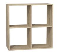 Selsey Étagère Murale Malax - 4 Casiers - 75x74x30 cm - Étagère Bois Murale Pratique Salon/Bureau - Modulable: Haut/Bas - Style Moderne/Classique - Laminé - Couleur : Chêne Sonoma - Auto-Assemblage