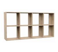 Selsey Étagère Murale Malax - 8 Casiers - 75x147x30 cm - Étagère Bois Murale Pratique Salon/Bureau - Modulable: Haut/Bas - Style Moderne/Classique - Laminé - Couleur : Chêne Sonoma - Auto-Assemblage