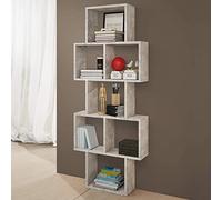 Selsey Kassi Étagère Murale Aspect béton avec 7 Compartiments 160,5 x 65 cm