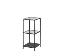 Selsey KRAPINA - Bibliothèque - 82,5 cm - Noir - tiroirs en Verre - Style loft
