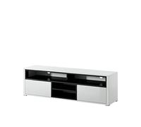 Selsey Mario - Meuble TV/Banc TV (140 cm, Blanc/Noir)