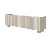 Selsey Meuble Tele Fiorra 144 x 38,3 x 49cm - Élégance et Fonctionnalité - Panneaux Stratifiés/MDF - Teinte Cachemire - Rangement Optimal et Gestion Câbles - Meuble de Télévision Salon Moderne