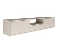 Selsey Meuble TV Suspendu 150 cm Gris Cachemire Design Scandinave Minimaliste Gain de Place avec 3 Abattants et Niche pour Appareils Multimédias Bois Laminé Durable