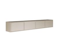 Selsey Meuble TV Suspendu 200 cm Design Minimaliste Moderne Cachemire Mat 4 Portes Abattantes avec Système Push-to-Open Structure Murale pour Gain d'Espace Fabriqué en Europe