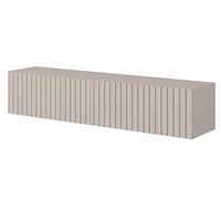 Selsey Meuble TV Suspendu Armoire De Télévision 138,6 cm À Lamelles Gris Beige Telire