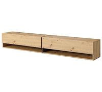 Selsey MIRRGO - Meuble TV 200 cm chêne Artisan avec Insert Graphite