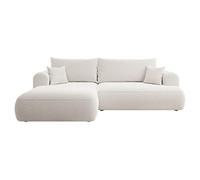 Selsey Ovo - Canapé d'angle - avec Fonction de Couchage en Forme de L - crème - avec Coffre à Boucle côté Gauche