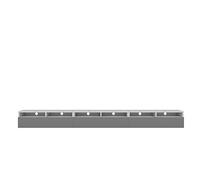 SELSEY REDNAW Meuble TV Moderne avec 3 tiroirs Blanc Mat/Gris Brillant 300 cm