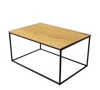 Selsey Seaford Table Basse rectangulaire en chêne Noir avec Structure en métal 90 x 60 cm