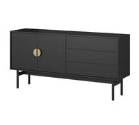 Selsey Stoon Armoire TV avec tiroirs Noir 154 cm