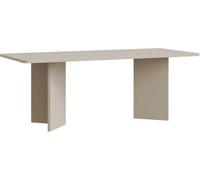 Selsey Table à Manger 204 x 90 cm - Plateau Rectangulaire Cachemire - Table de Salle à Manger Design Minimaliste et Naturel - Idéale pour Famille, Repas Quotidiens et Intérieurs Modernes Japandi