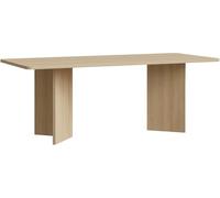 Selsey Table à Manger 204 x 90 cm - Plateau Rectangulaire Chêne - Table de Salle à Manger Design Minimaliste et Naturel - Idéale pour Famille, Repas Quotidiens et Intérieurs Modernes Japandi