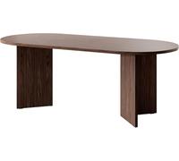 Selsey Table À Manger Ovale 90 x 204 cm, 6-10 Personnes, Noix Wisconsin