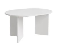 Selsey Table à Manger Ovale Extensible - Table Ronde avec Plateau Blanc, 110-190 cm - Parfaite pour Intérieur Élégant, avec 2 Rallonges, Design Moderne et Fonctionnel