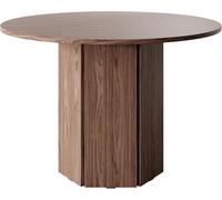 Table ronde - SELSEY - HEXA - 110 cm - Noyer Wisconsin - Scandinave - Moderne - 4 places