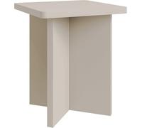 Selsey Table Basse Carrée 42 cm Cachemire - Élégance Géométrique pour Salon Table Basse Ronde Design Minimaliste Plateau Carré Arrondi, Base Croisée, Panneau Stratifié Durable Japandi, Moderne