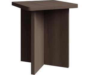 Selsey Table Basse Carrée 42 cm Frêne - Élégance Géométrique pour Salon Table Basse Ronde Design Minimaliste Plateau Carré Arrondi, Base Croisée, Panneau Stratifié Durable Japandi, Moderne