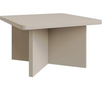 Selsey Table Basse Carrée 60 cm Cachemire - Élégance Géométrique pour Salon Table Basse Ronde Design Minimaliste Plateau Carré Arrondi, Base Croisée, Panneau Stratifié Durable Japandi, Moderne