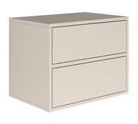 Selsey Table de Chevet à Suspendre, en Cachemire, Flottante, Couleur : 50 x 36 x 40 cm, avec Deux tiroirs en Minimaliste, Push-to-Open, scandinave, Peu encombrant, Montage Mural, Cadre