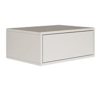 Selsey Table de Nuit 50 cm Suspendue Design Minimaliste avec Tiroir Push-to-Open Finition Blanc Table de Chevet Chambre Adulte Bois et Panneaux Laminés