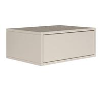 Selsey Table de Nuit 50 cm Suspendue Design Minimaliste avec Tiroir Push-to-Open Finition Gris Cachemire Table de Chevet Chambre Adulte Bois et Panneaux Laminés