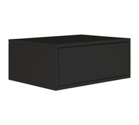 Selsey Table de Nuit 50 cm Suspendue Design Minimaliste avec Tiroir Push-to-Open Finition Noir Table de Chevet Chambre Adulte Bois et Panneaux Laminés