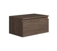 Selsey Table de Nuit Suspendue Largeur 49 cm Effet Noyer Design Élégant Finition Imitation Bois avec Étagère Spacieuse Capacité 8 kg Idéale Chevet Chambre Adulte Parfait pour Intérieurs Modernes