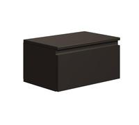 Selsey Table de Nuit Suspendue Largeur 49 cm Noir Design Élégant Finition Imitation Bois avec Étagère Spacieuse Capacité 8 kg Idéale Chevet Chambre Adulte Parfait pour Intérieurs Modernes