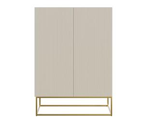 Selsey Veldio Commode Armoire 2 Portes, Gris Beige, 90 cm