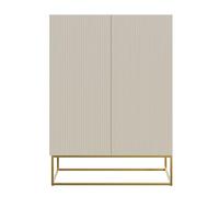 Selsey Veldio Commode Armoire 2 Portes, Gris Beige, 90 cm | Commode