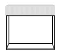 Selsey Veldio Table Console avec tiroir 90 cm Pieds Noirs Blanc