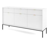 Selsey VELLORE - Commode à Trois Portes - Blanc avec Pieds Noires