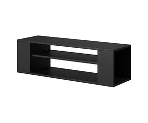 Selsey Weri Meuble TV Suspendu avec 2 Compartiments Ouverts, Minimaliste, 100 cm de Large (Noir)
