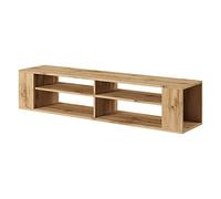 Selsey Weri Meuble TV Suspendu avec 4 Compartiments Ouverts Style Minimaliste 140 cm de Large (Wotan)