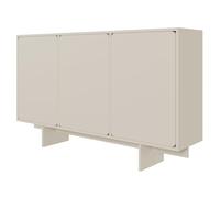 Selsey Wuwu Commode de Rangement, à 3 Portes, 150 cm, à tiroir, à Pousser et à Ouvrir, Gris-Beige