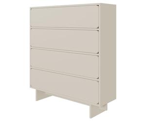 Selsey Wuwu Commode de Rangement, à 4 tiroirs, 101 cm, à Pousser et Ouvrir, Gris-Beige