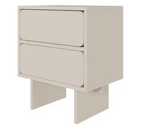 Table de chevet - WUWU - avec 2 tiroirs - grège