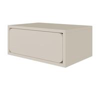 Selsey Wuwu - Table de Chevet - Table d'appoint - avec tiroir - Push to Open - avec coulisses à Billes - Gris-Beige