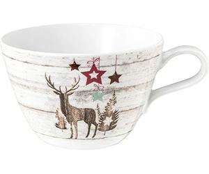 Seltmann 001.753895 Life Lot de 6 tasses à café rondes en porcelaine Marron 0,37 l Diamètre 13,7 cm Hauteur 7,1 cm