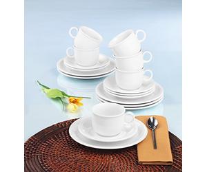 Seltmann Weiden 001.716172 Compact Weiss Service à café 18 pièces, blanc