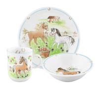 Seltmann Weiden 001.718413 Ensemble Assiette/Bol/Tasse pour Enfant Motif Poney