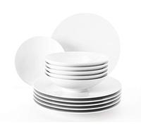 Seltmann Weiden 001.737479 Fashion Service de table 12 pièces en porcelaine dure Blanc