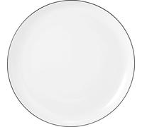 Seltmann Weiden Assiette à petit-déjeuner - Diamètre : 20,2 cm - Hauteur : 2,1 cm - Lido - Forme : ronde - 10826 Blanc - Black Line