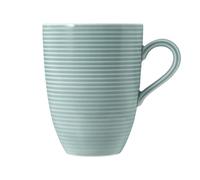 Seltmann Weiden Beat Arktisblau Becher mit Henkel, mit Relief, Henkelbecher, Kaffeebecher, Tasse, Porzellan, Hellblau, 350 ml, 001.753843