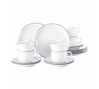 Seltmann Weiden Compact Blaurand Service à café Vaisselle en porcelaine 18-pcs.