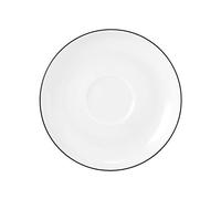 Seltmann Weiden Lido Black Line Lot de 6 soucoupes combinées 14,5 cm