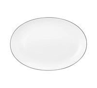 Seltmann Weiden Lido Plateau Ovale en Porcelaine Rigide Noir 35,1 x 24,2 x 3,1 cm