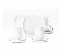 Seltmann Weiden Lido Service à café 18 pcs. angulaire Service Vaisselle Porce...